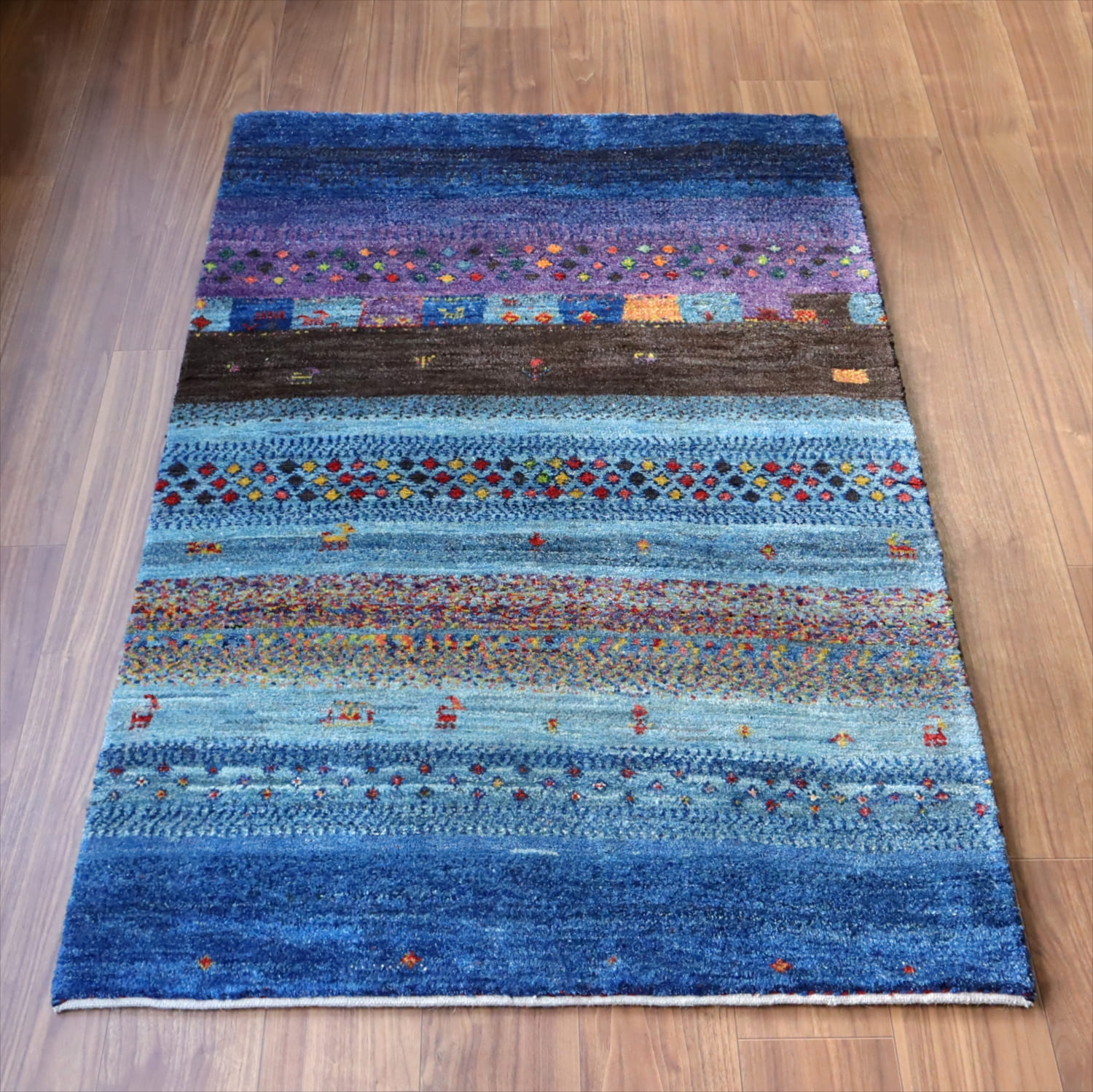 ギャッベ ノマド　 144x97cm ブルーグラデーション