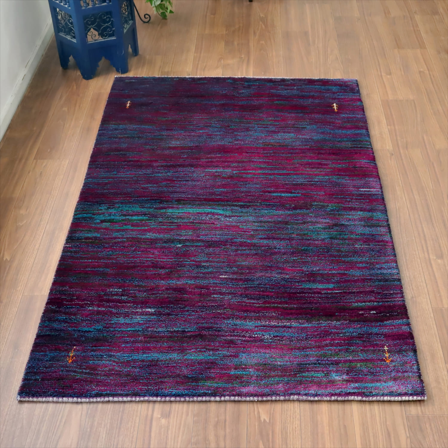 ギャッベ ノマド　 176x120cm ブルー＆パープル　ランダムミックス