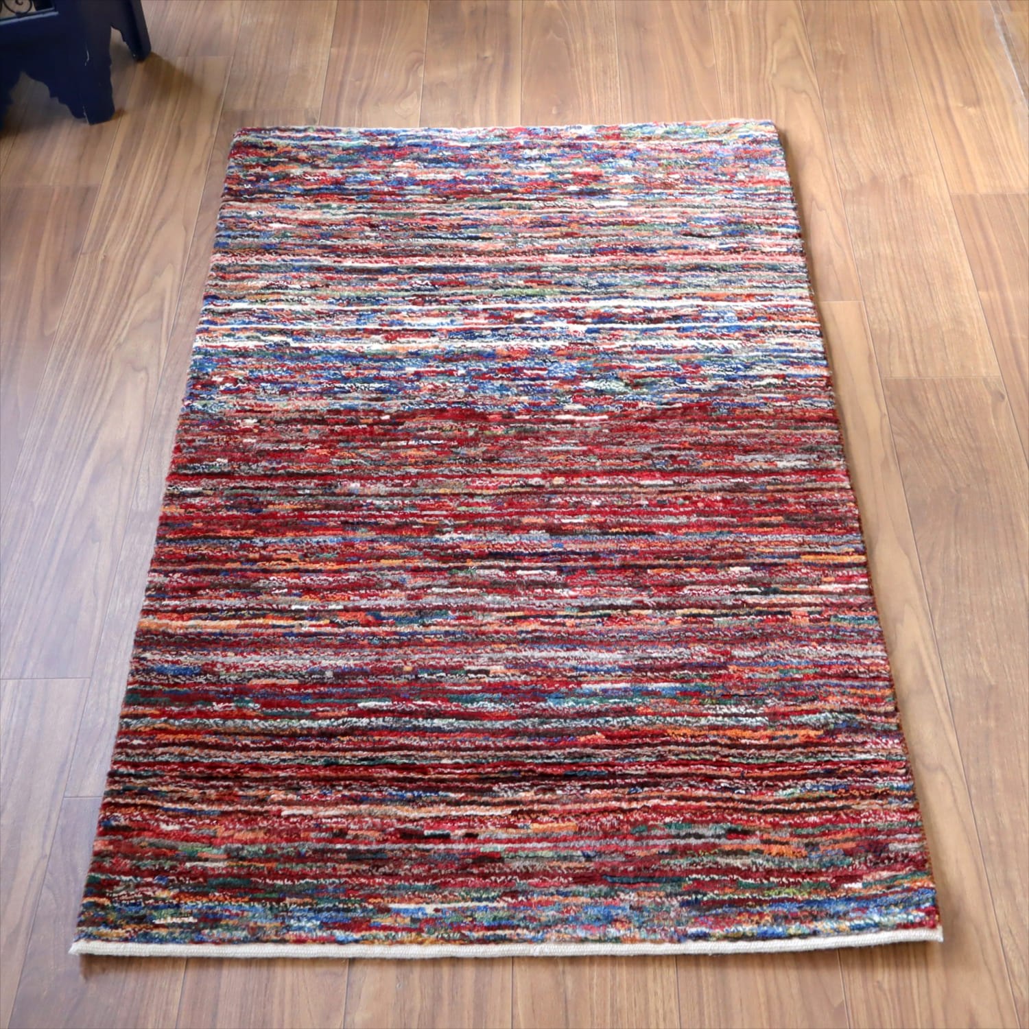 ギャッベ ノマド　 136x81cm ミックスカラー　ストライプ