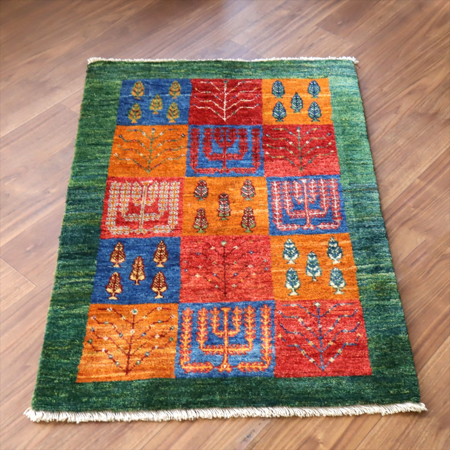 ギャッベ ノマド　 115x78cm ガーデンデザイン　生命の木