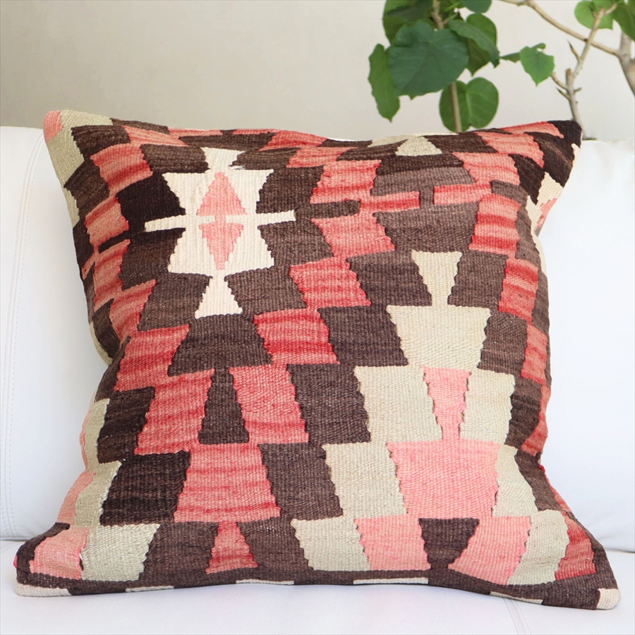 オールドキリムクッションカバー50cm角サイズ/Turkish Kilim Cushion  エシュメ・イーブルアイ