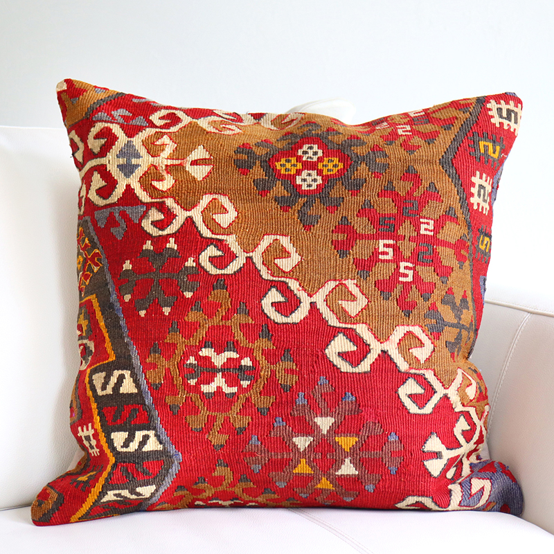 オールドキリム クッションカバー 50cmサイズ Old Kilim  Cushion 白いドラゴンの爪
