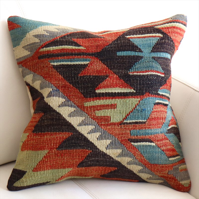 オールドキリム クッションカバー40×40cm エシュメ Old Kilim Cushion 【OUTLET・難あり品】