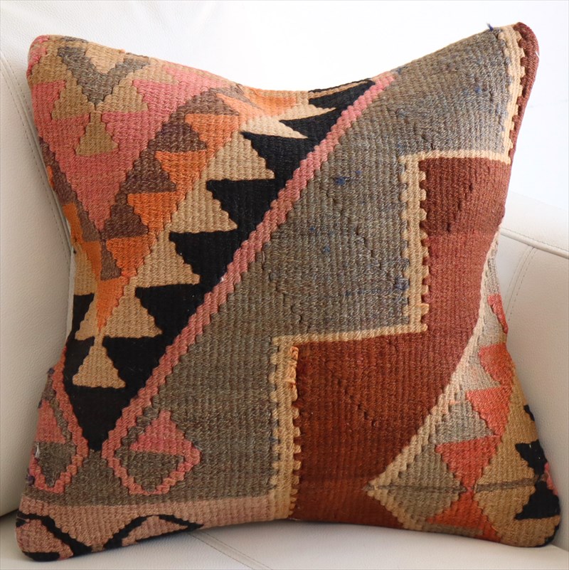 オールドキリム クッションカバー40×40cm カルス Old Kilim Cushion