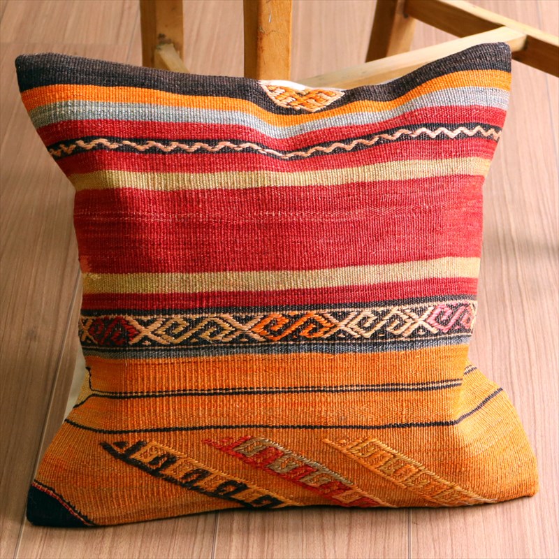 オールドキリム クッションカバー42×40cm シワス・ジジム Old Kilim Cushion