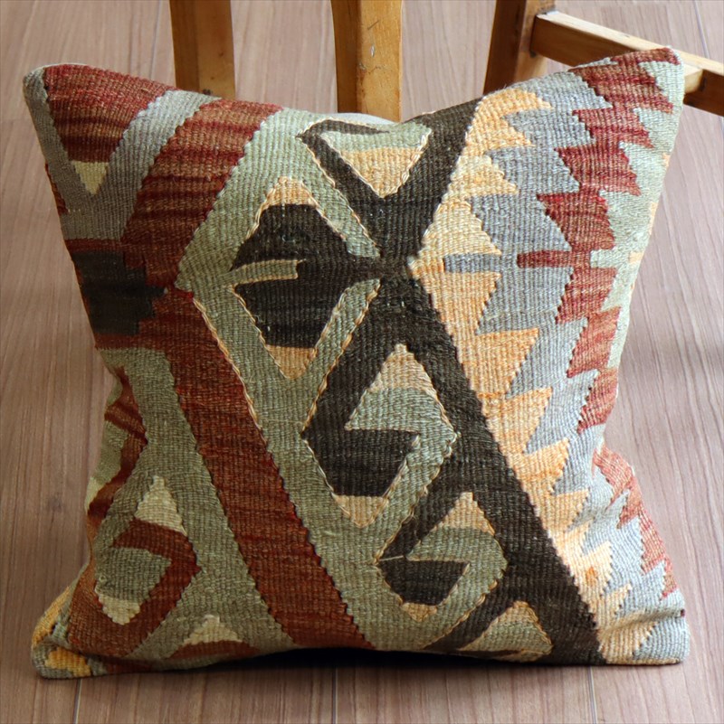 オールドキリム クッションカバー40×40cm エシュメ・ドラゴンの爪 Old Kilim Cushion