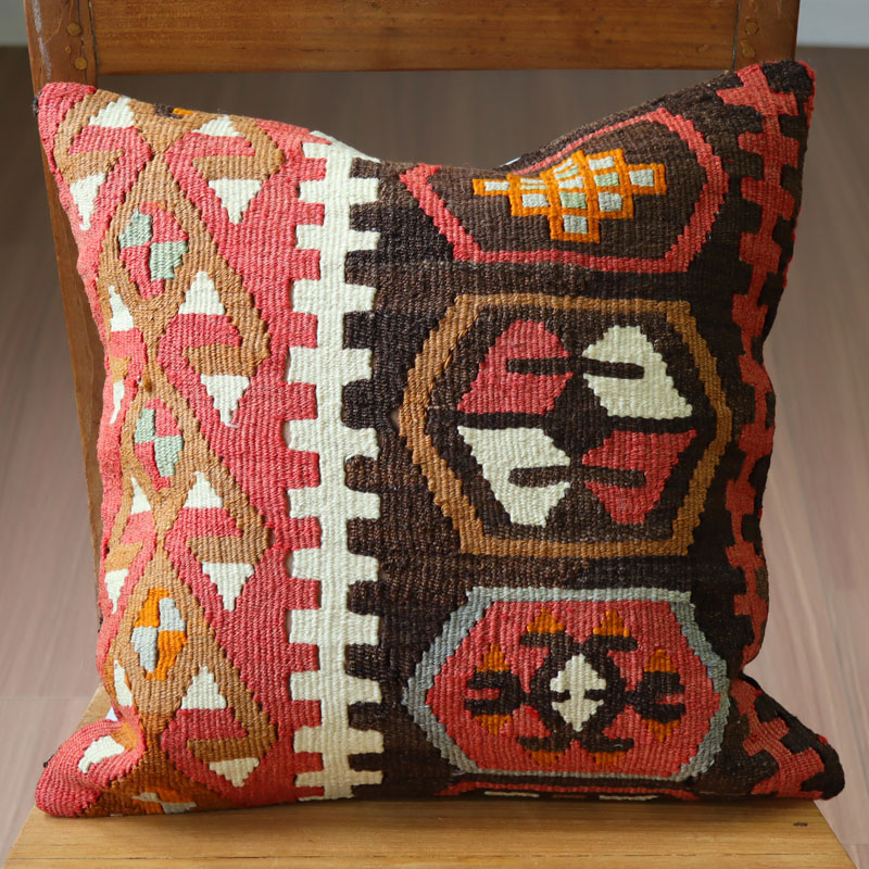 オールドキリム クッションカバー40×40cm カイセリ Old Kilim Cushion 【OUTLET・難あり品】