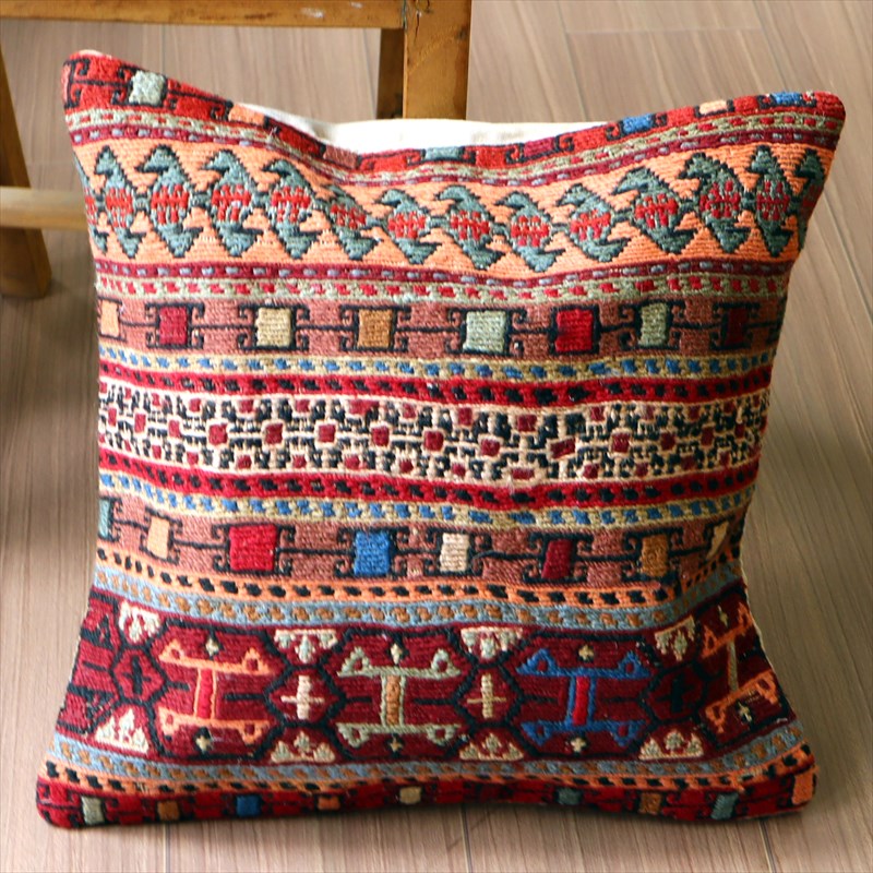 オールドキリム クッションカバー41×40cm シルジャン・スマック Old Kilim Cushion