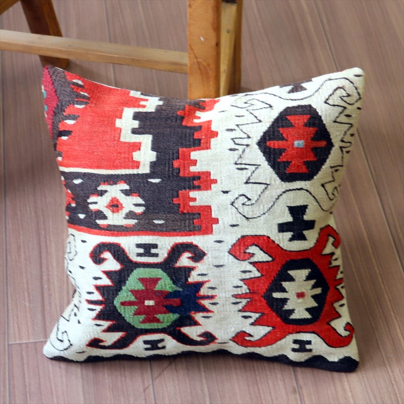 オールドキリム クッションカバー35×34cm シャルキョイ Old Kilim Cushion