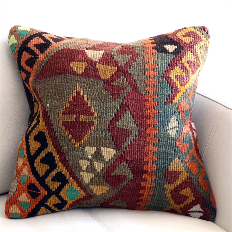 オールドキリム クッションカバー40×39cm カルス Old Kilim Cushion