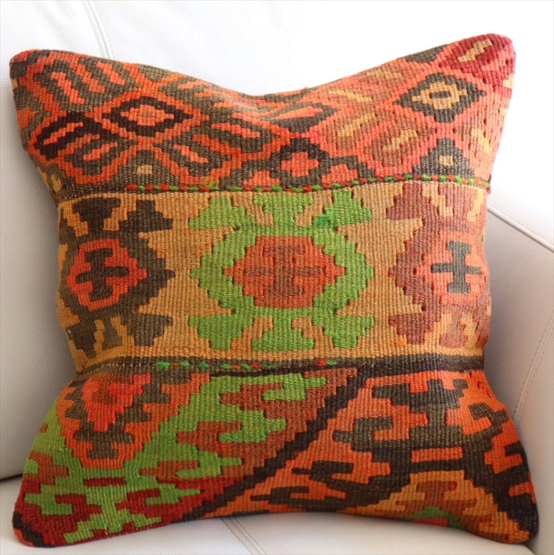 オールドキリム クッションカバー40×40cm コンヤ Old Kilim Cushion