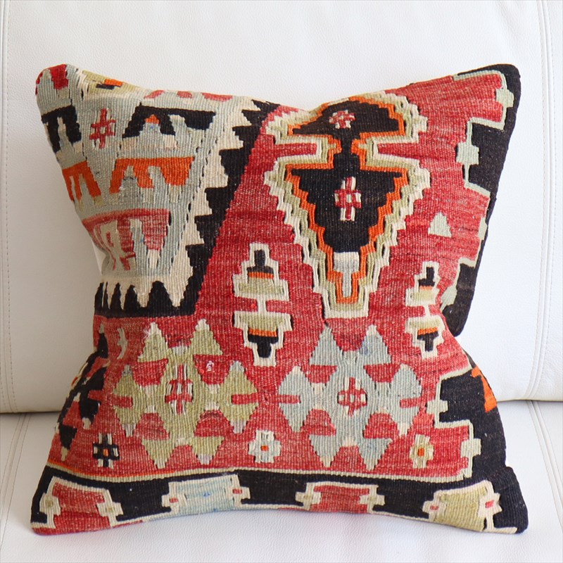 オールドキリム クッションカバー40×40cm エシュメ  Old Kilim Cushion