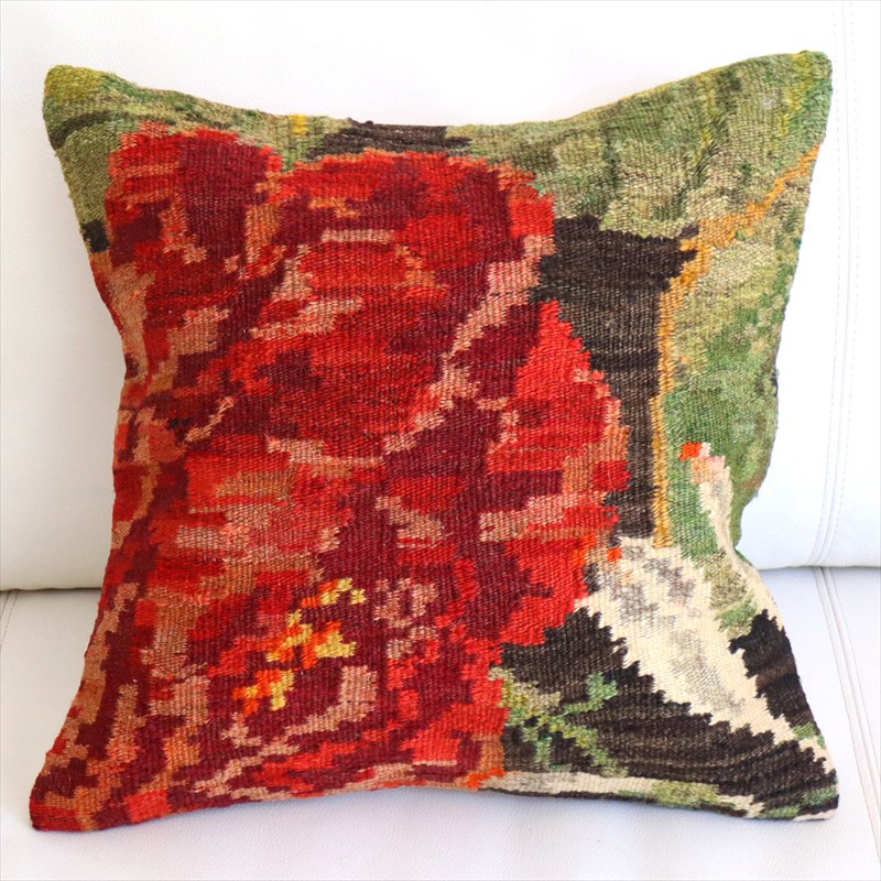 オールドキリム クッションカバー40×40cm モルダヴィア Old Kiilim Cushion