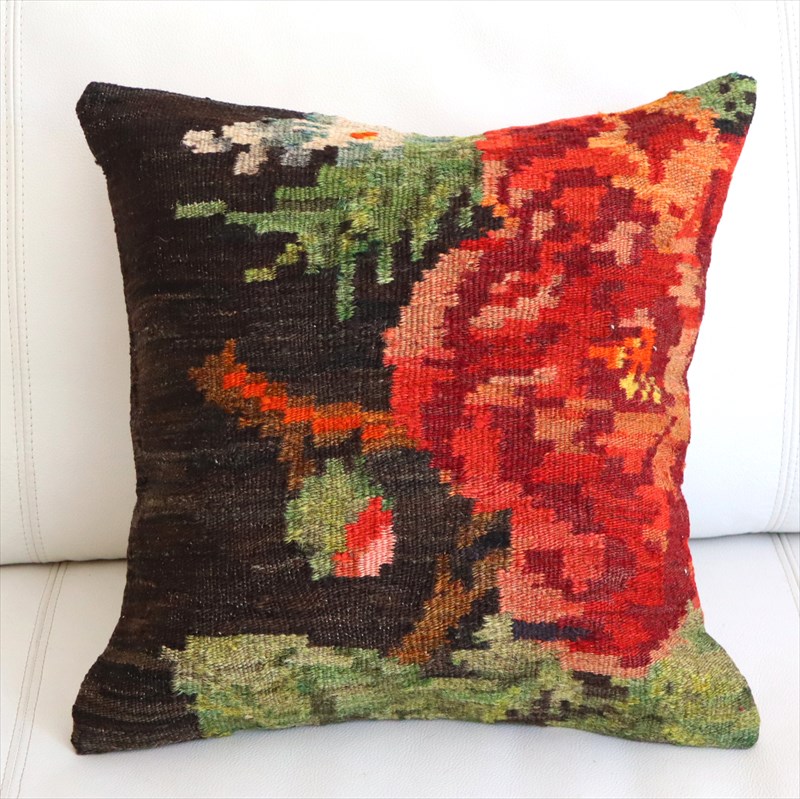 オールドキリム クッションカバー40×40cm モルダヴィア Old Kiilim Cushion