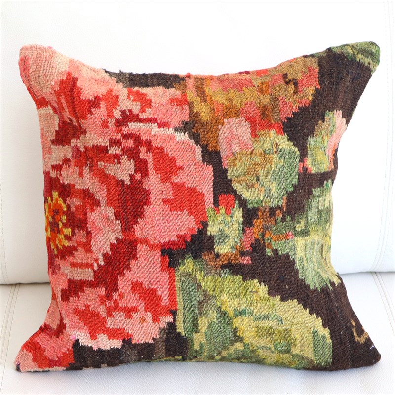 オールドキリム クッションカバー40×40cm モルダヴィア Old Kiilim Cushion