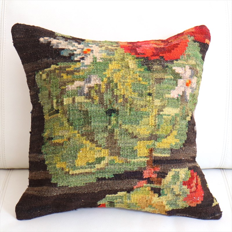 オールドキリム クッションカバー40×40cm モルダヴィア Old Kiilim Cushion
