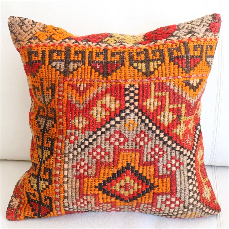 オールドキリム クッションカバー40×40cm ムート ジジム Old Kiilim Cushion