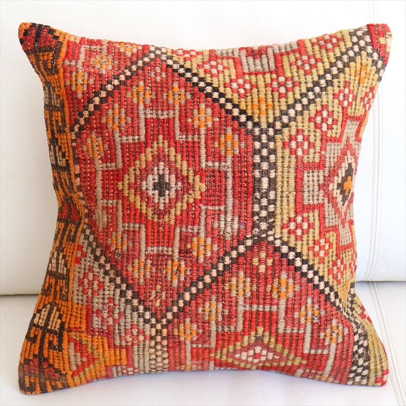 オールドキリム クッションカバー40×40cm ムート ジジム Old Kiilim Cushion