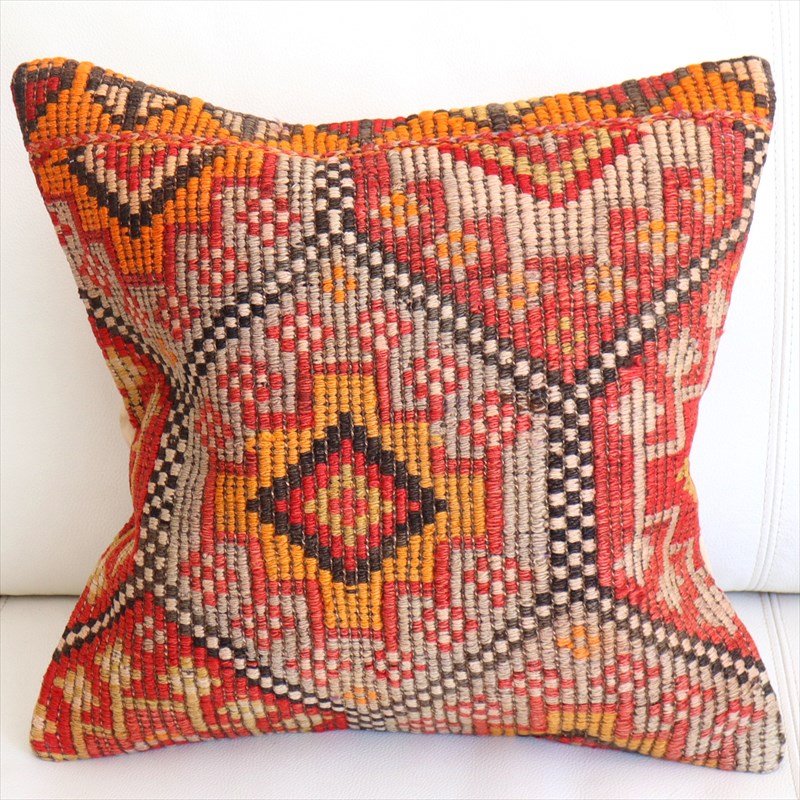 オールドキリム クッションカバー40×40cm ムート ジジム Old Kiilim Cushion