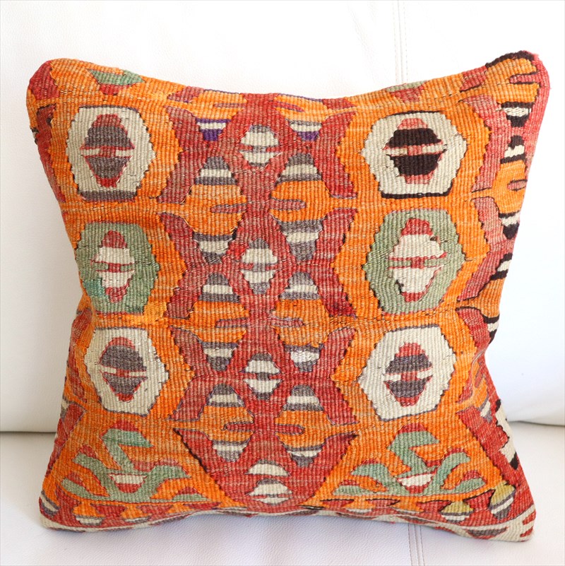 オールドキリム クッションカバー40×41cm カイセリ チフカナット Old Kiilim Cushion