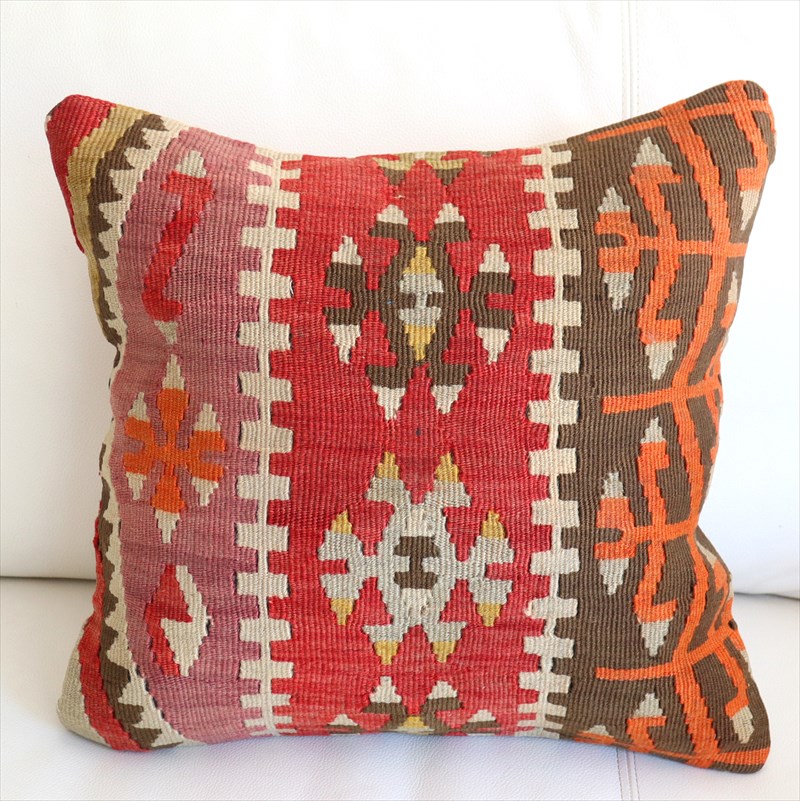 オールドキリム クッションカバー41×41cm カイセリ チフカナット Old Kiilim Cushion