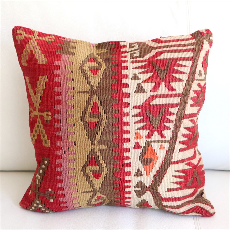 オールドキリム クッションカバー40×40cm カイセリ チフカナット Old Kiilim Cushion
