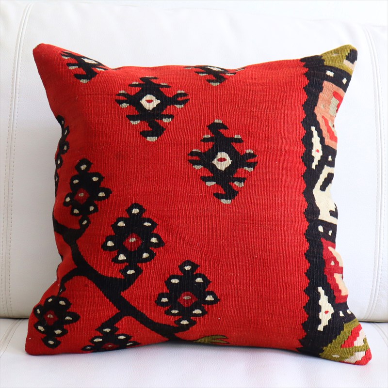 アンティークキリム クッションカバー40×40cm シャルキョイ Antique Kiilim Cushion