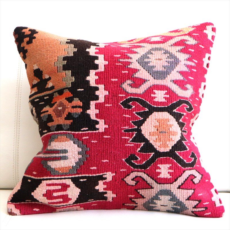 オールドキリム クッションカバー40×40cm シャルキョイ Old Kiilim Cushion