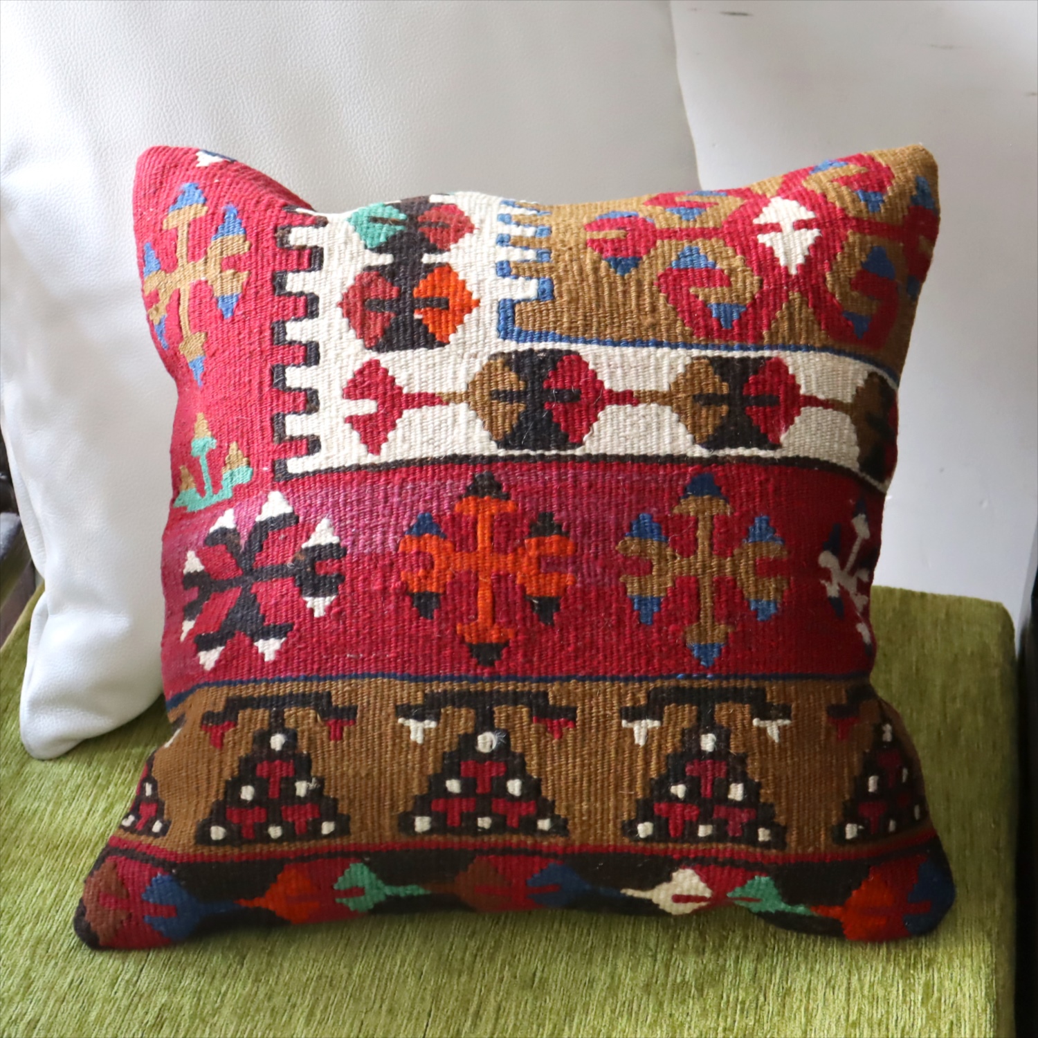 オールドキリム クッションカバー39×39cm カイセリ地方 チフカナットキリム