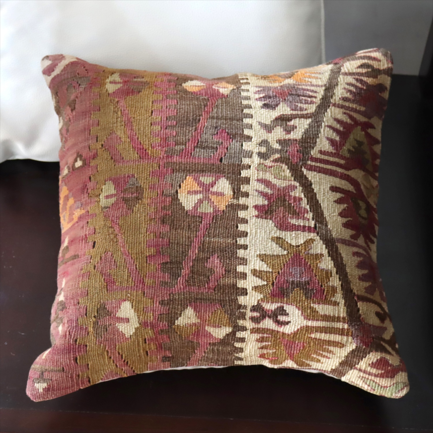 オールドキリム クッションカバー38×38cm カイセリ地方 チフカナットキリム