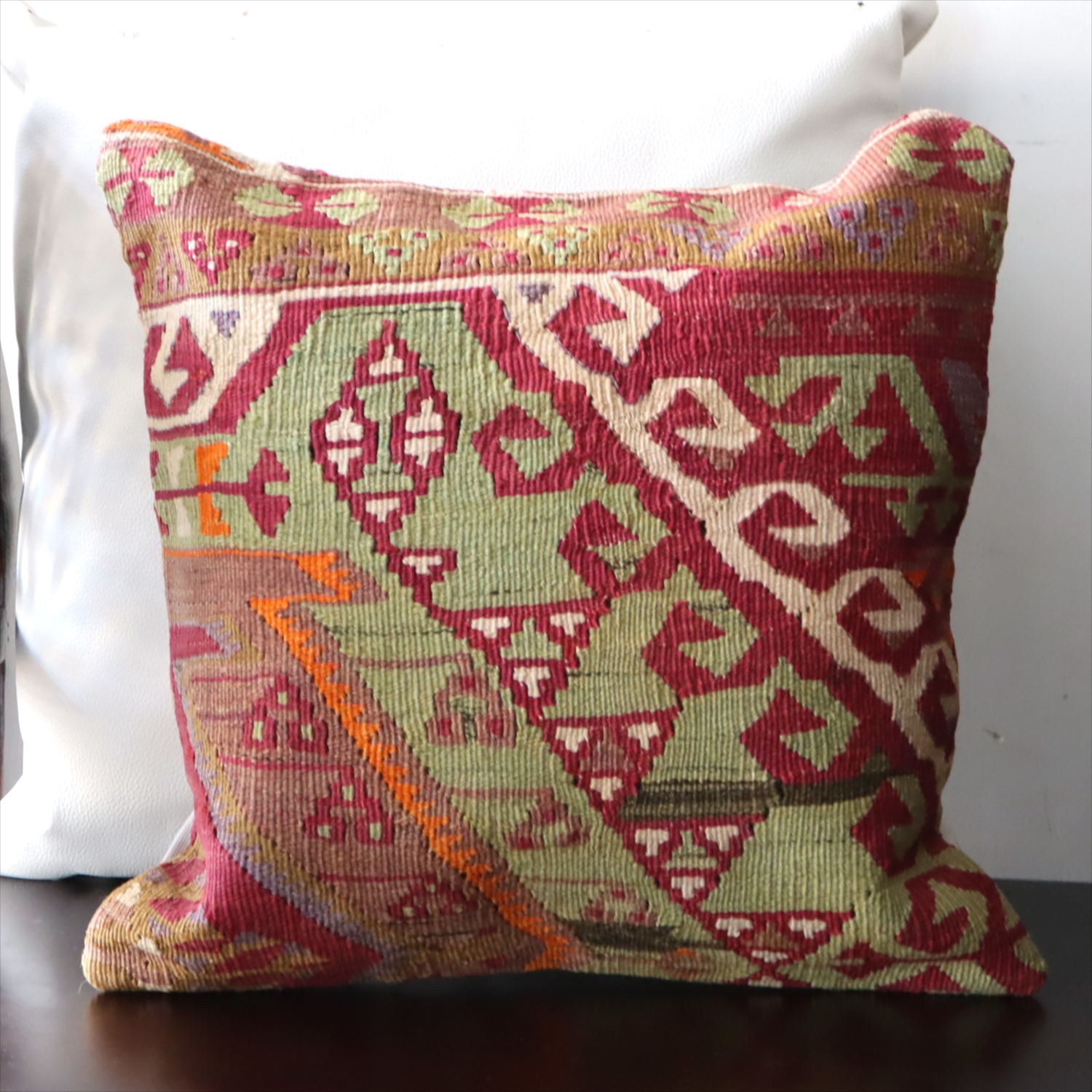 オールドキリム クッションカバー40×40cm カイセリ地方 チフカナットキリム