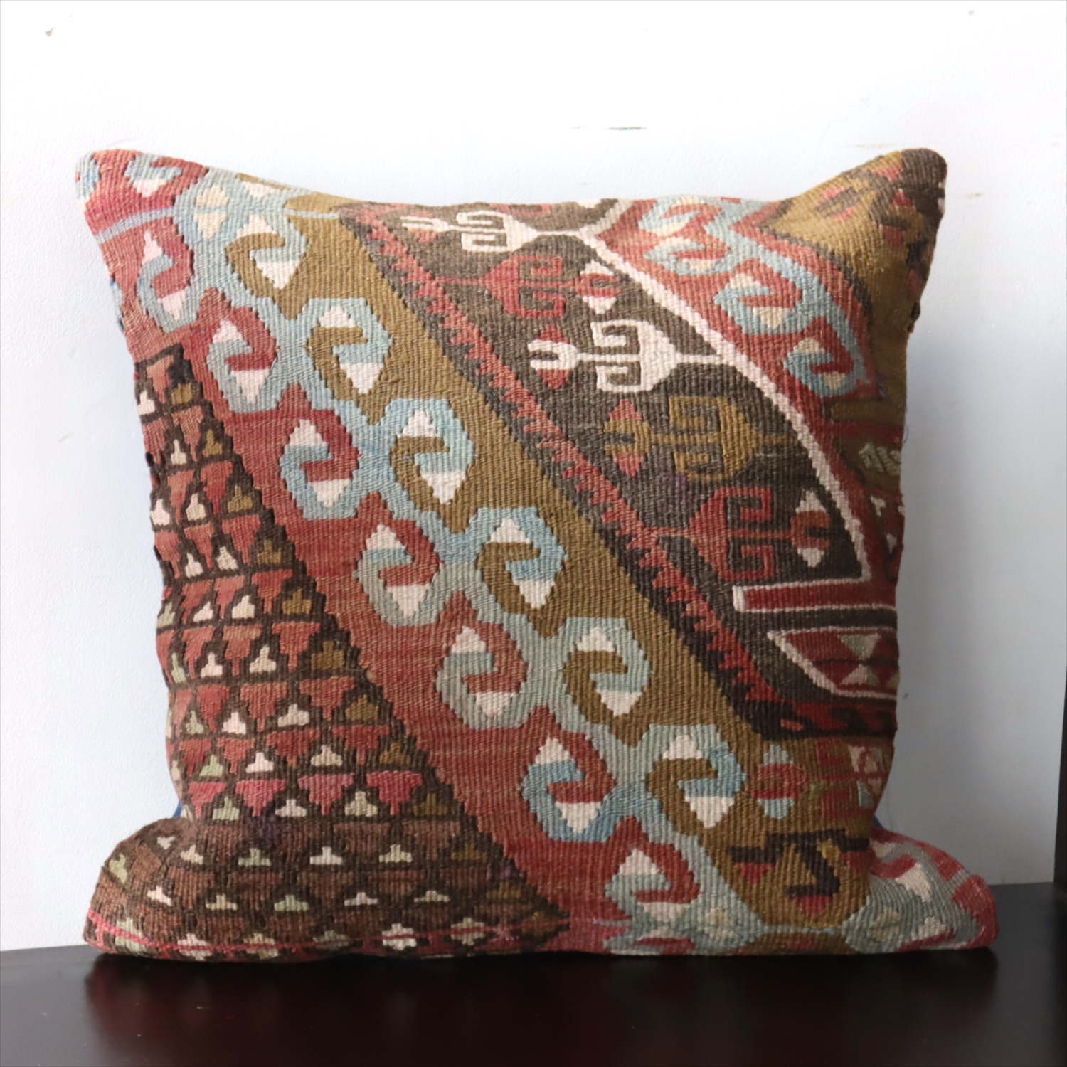 オールドキリム クッションカバー40×40cm カイセリ地方 チフカナットキリム