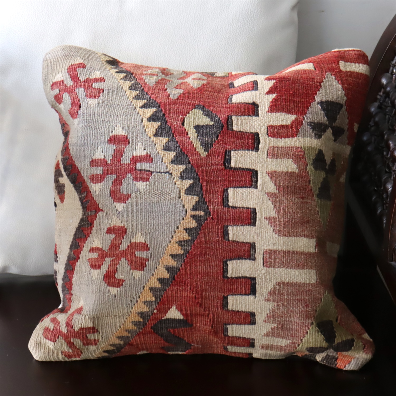 オールドキリム クッションカバー41×41cm シワス地方 チフカナットキリム