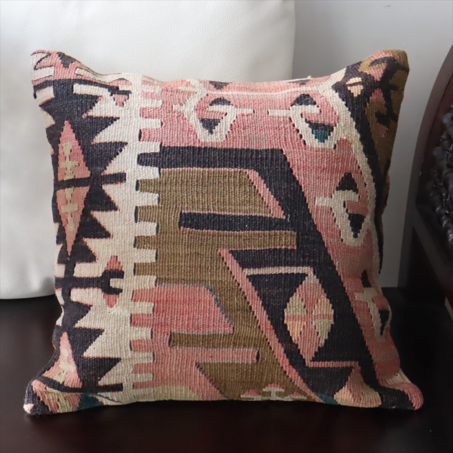 オールドキリム クッションカバー40×40cm シワス地方 チフカナットキリム