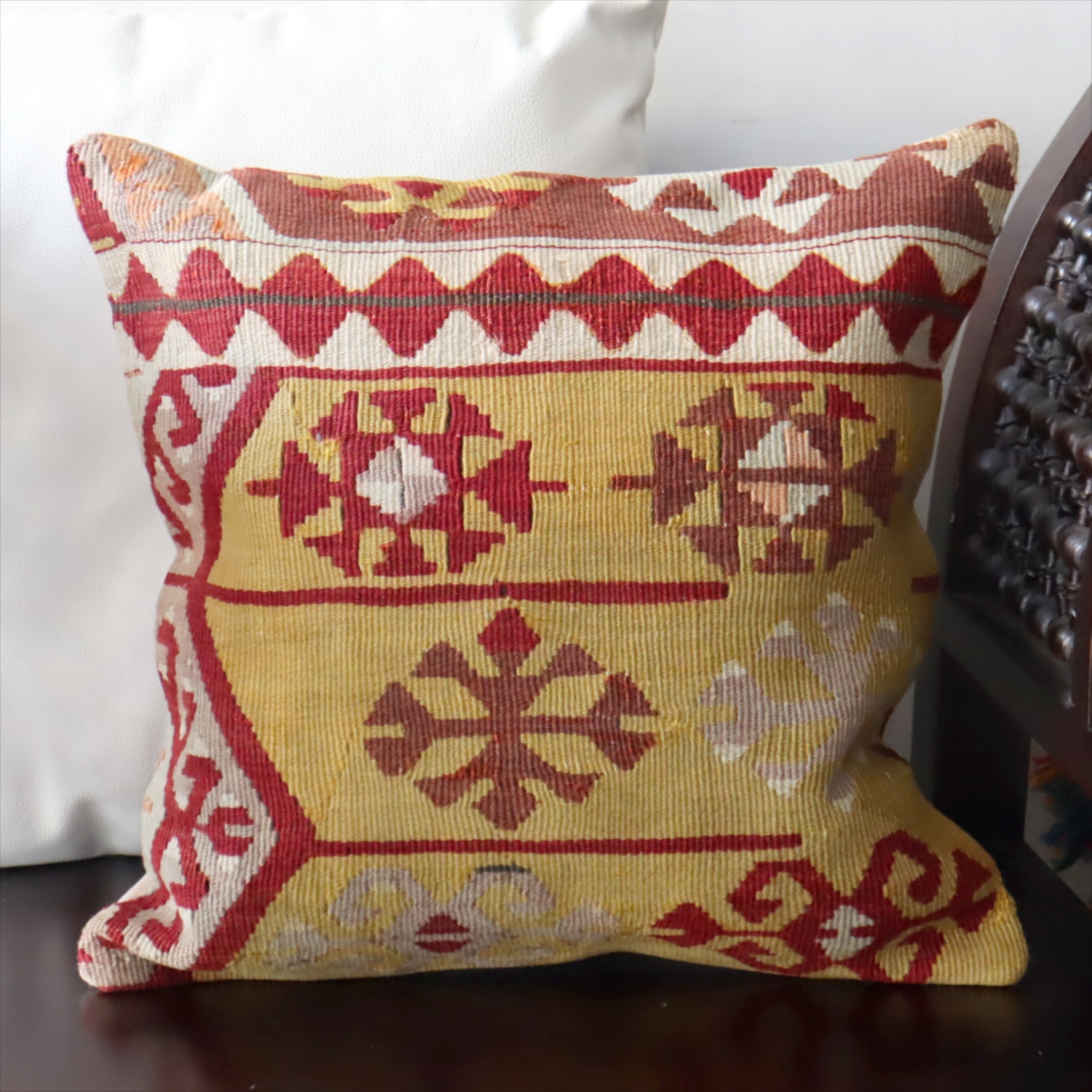 オールドキリム クッションカバー41×41cm シワス地方 チフカナットキリム