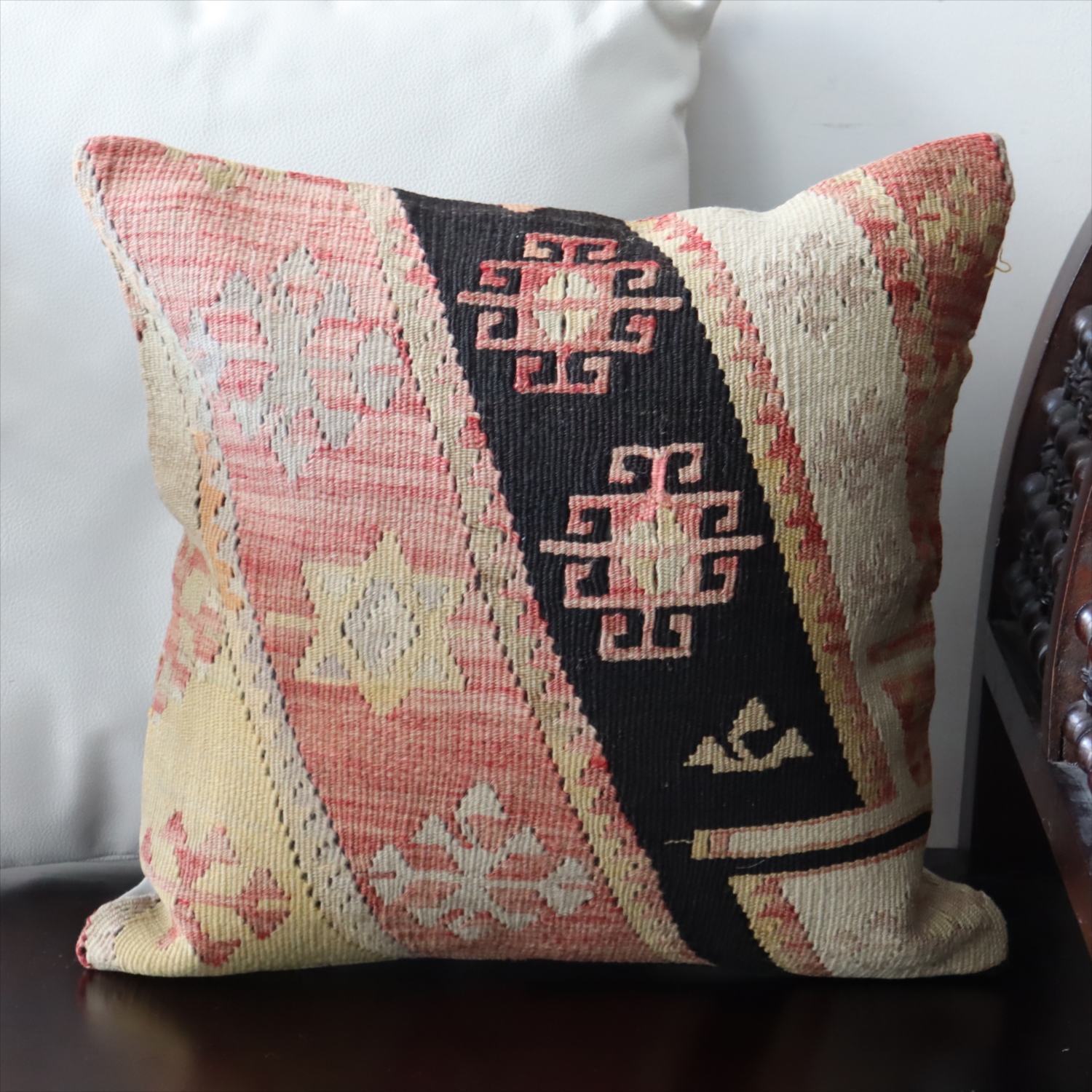 オールドキリム クッションカバー40×40cm シワス地方 チフカナットキリム