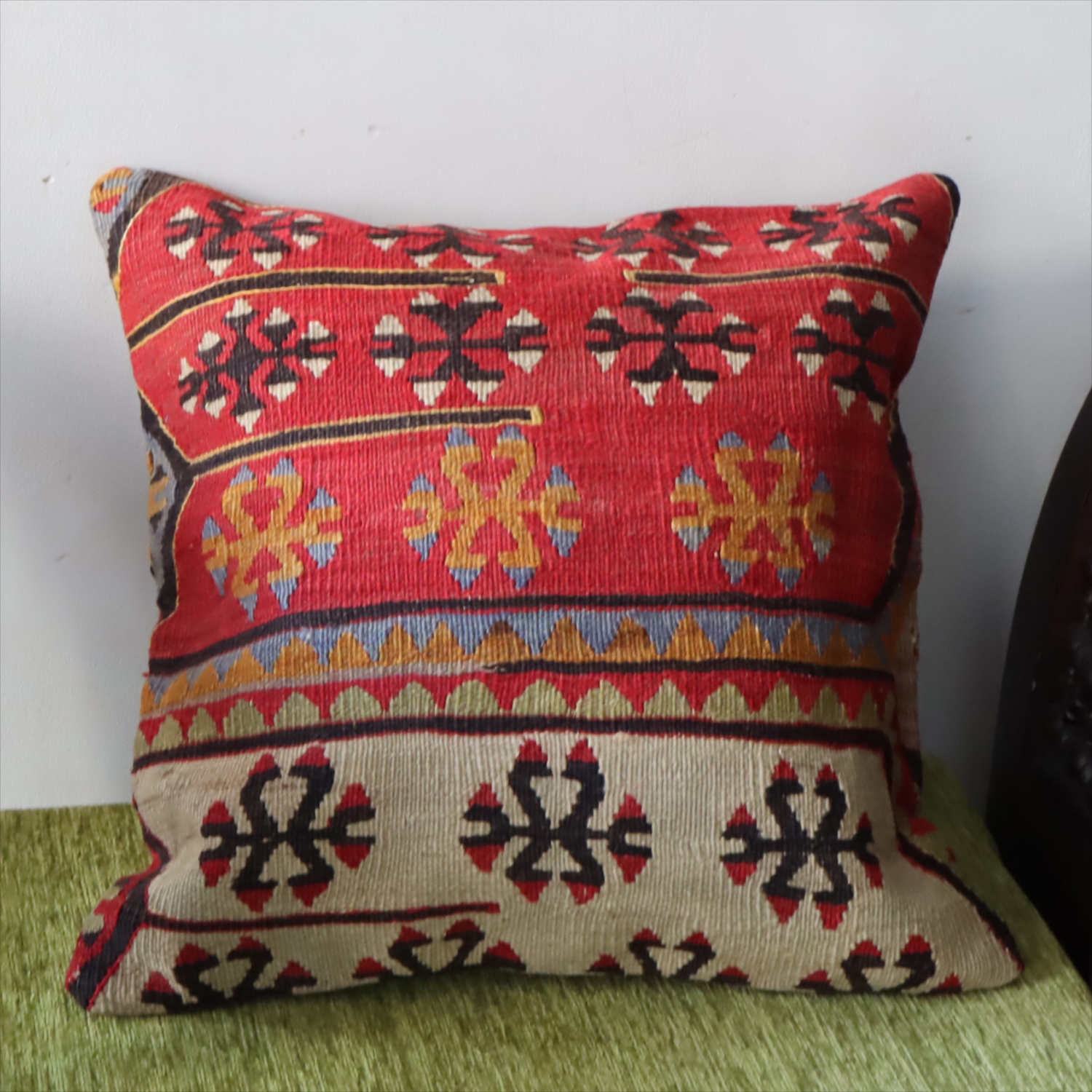 オールドキリム クッションカバー41×41cm シワス地方 チフカナットキリム