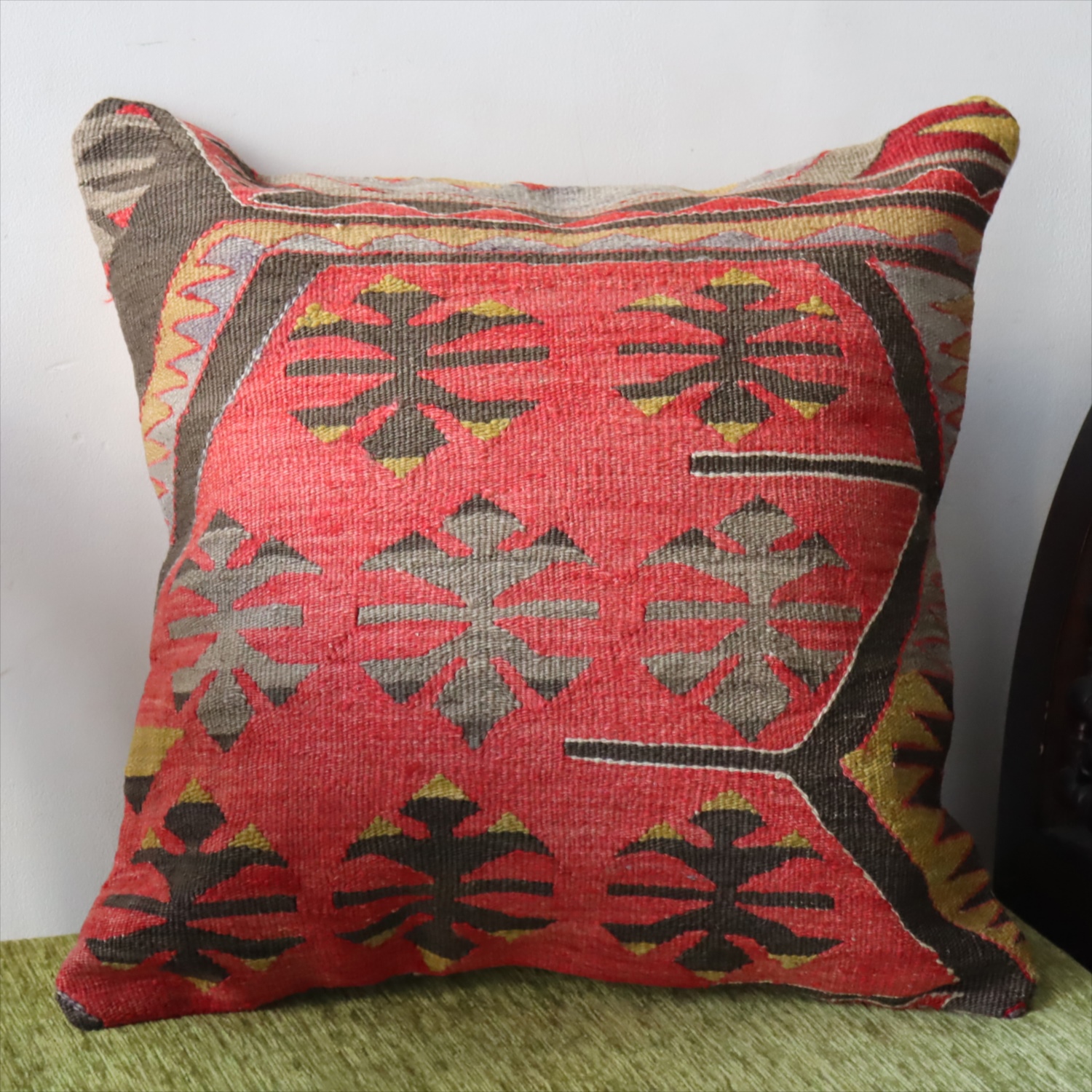 オールドキリム クッションカバー40×41cm シワス地方 チフカナットキリム