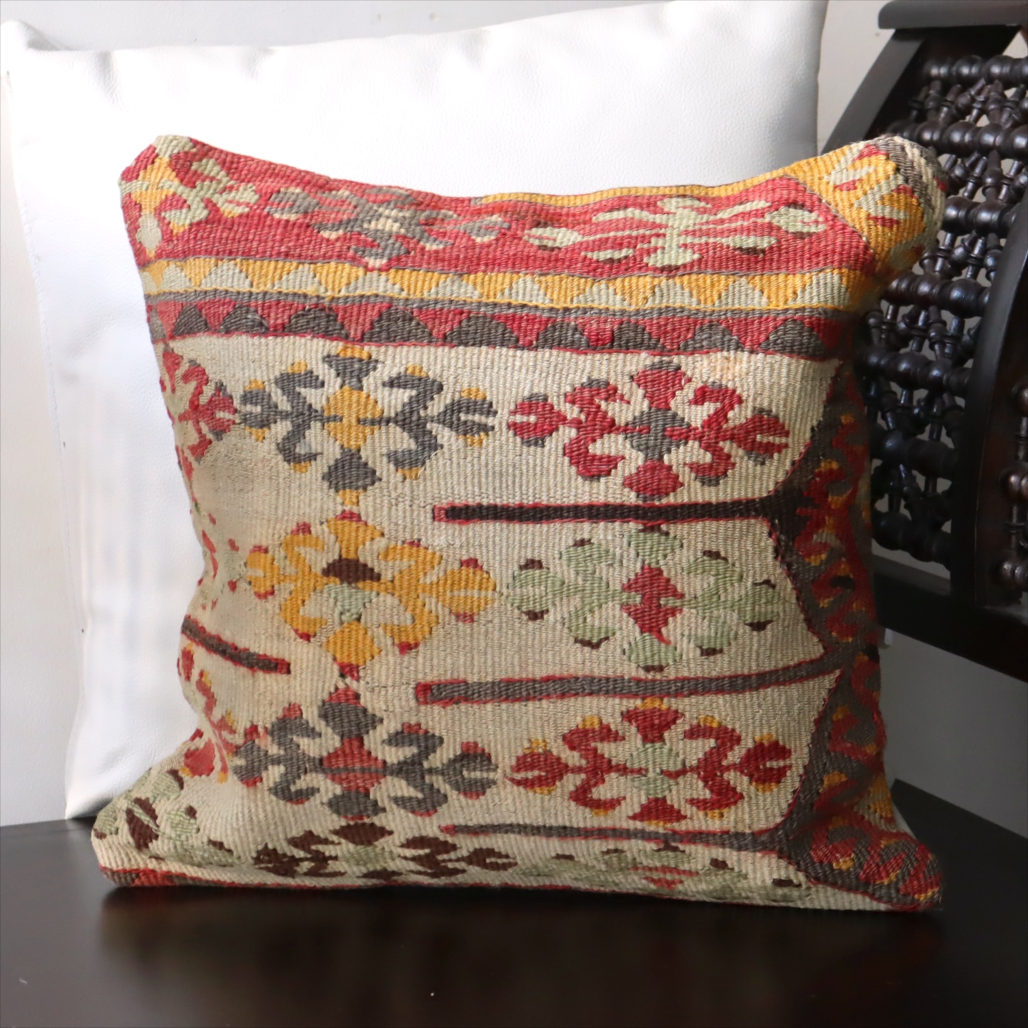 オールドキリム クッションカバー40×40cm シワス地方 チフカナットキリム