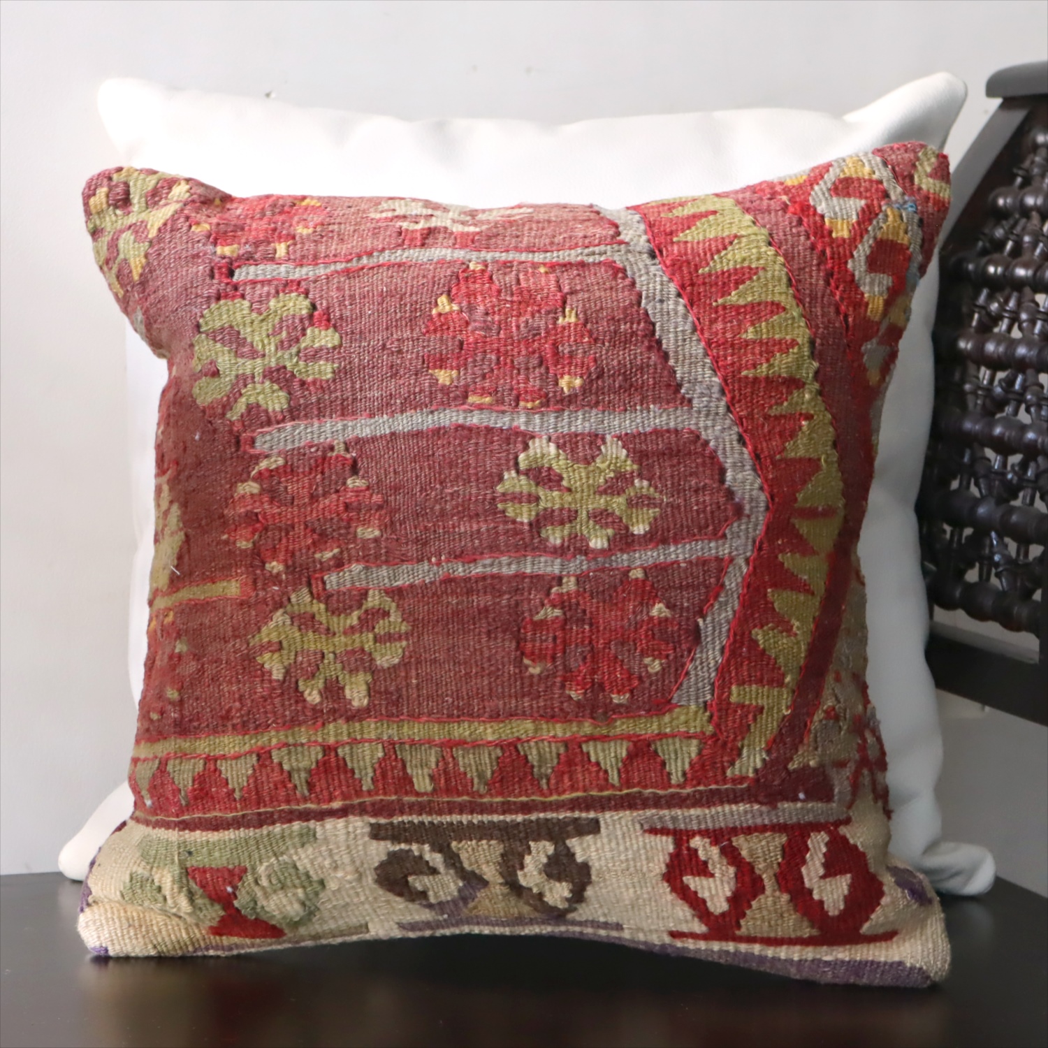 オールドキリム クッションカバー40×40cm シワス地方 チフカナットキリム
