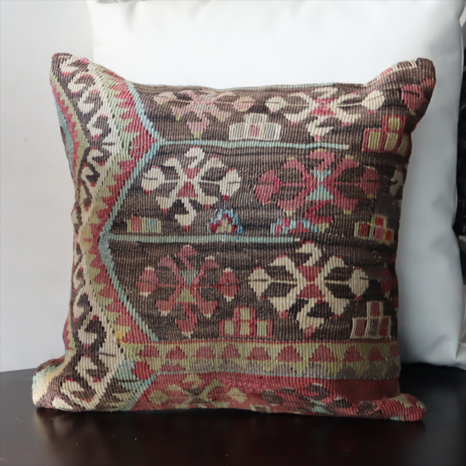 オールドキリム クッションカバー40×40cm カイセリ地方 チフカナットキリム