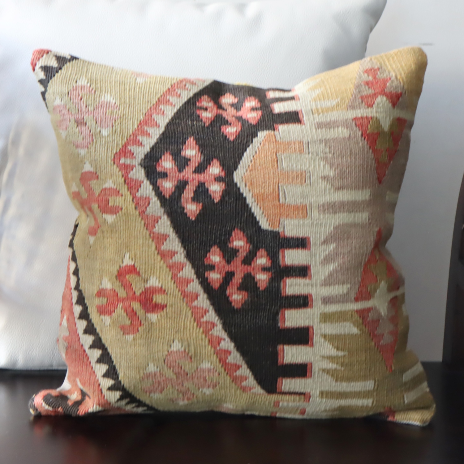 オールドキリム クッションカバー40×40cm カイセリ地方 チフカナットキリム