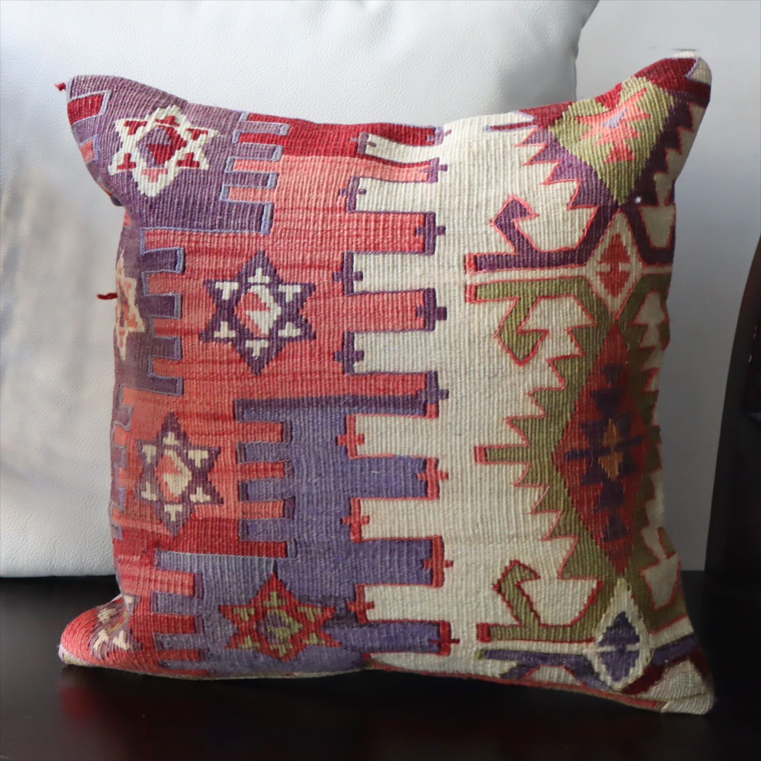 オールドキリム クッションカバー40×40cm カイセリ地方 チフカナットキリム