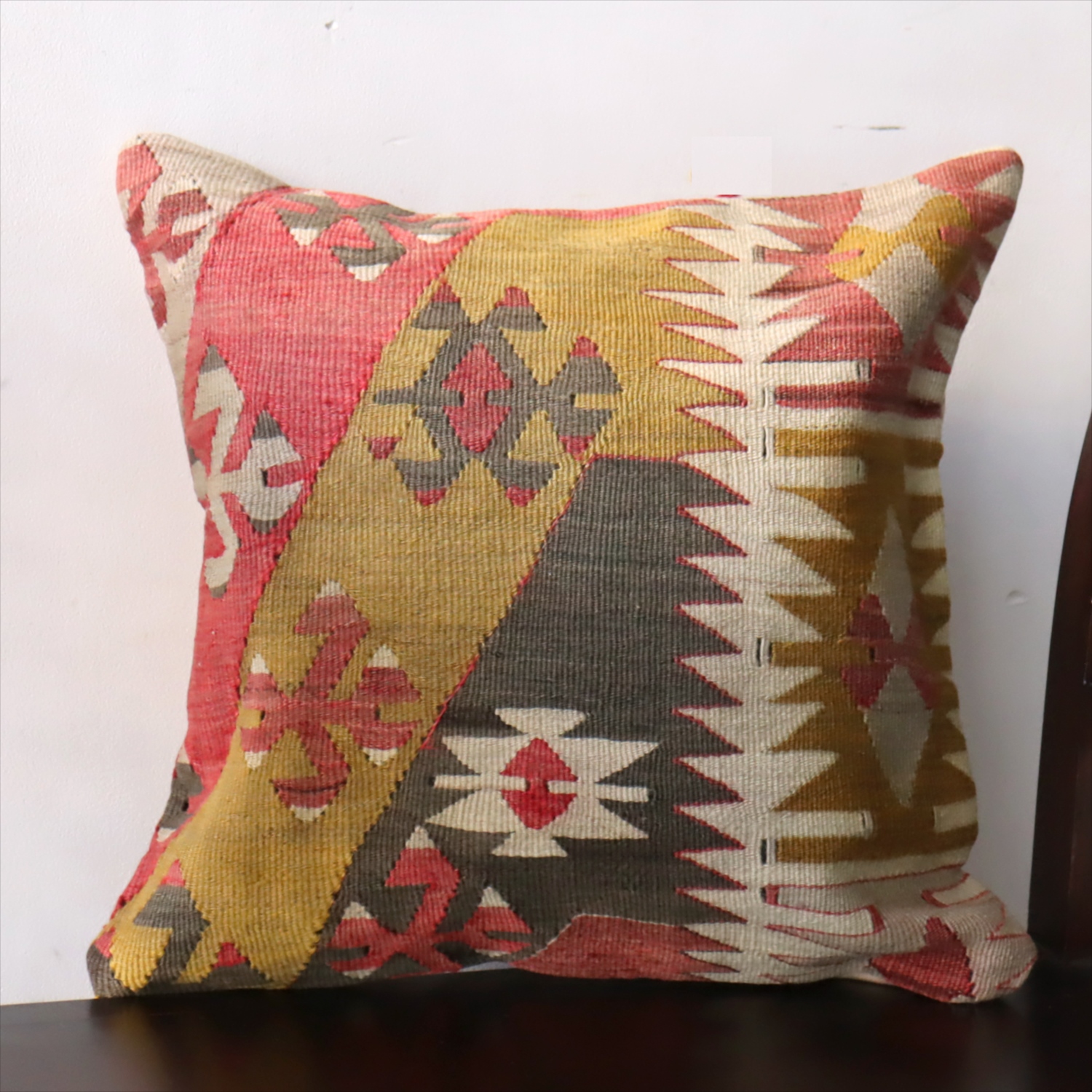 オールドキリム クッションカバー40×40cm カイセリ地方 チフカナットキリム
