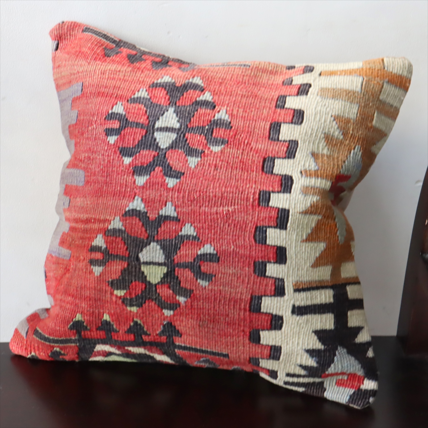 オールドキリム クッションカバー40×40cm カイセリ地方 チフカナットキリム