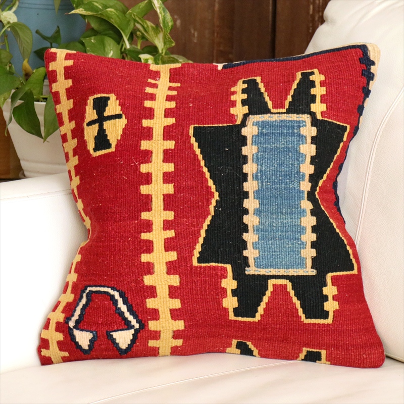 オールドキリム クッションカバー 40cm角 40×40cm コンヤ　サンドゥック　トルコキリム