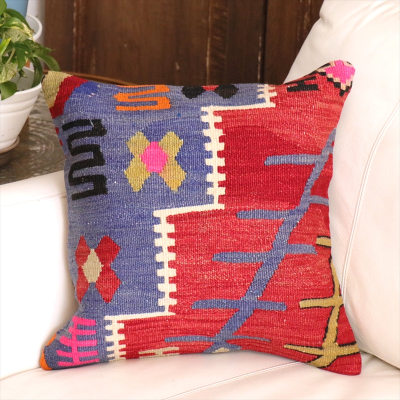 オールドキリム クッションカバー 40cm角 40×40cm アフィヨン