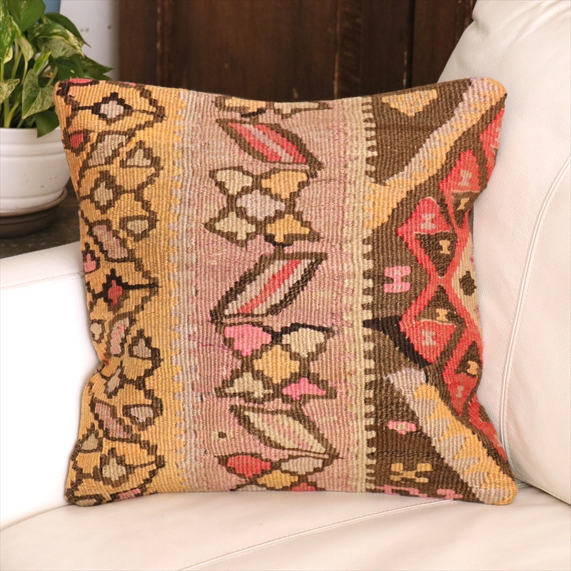 オールドキリム クッションカバー 40cm角 40×40cm エルズルム