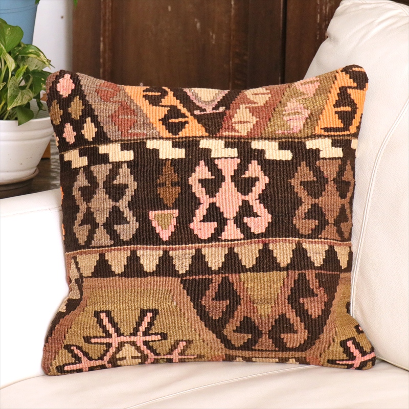 オールドキリム クッションカバー 40cm角 39×41cm カルス