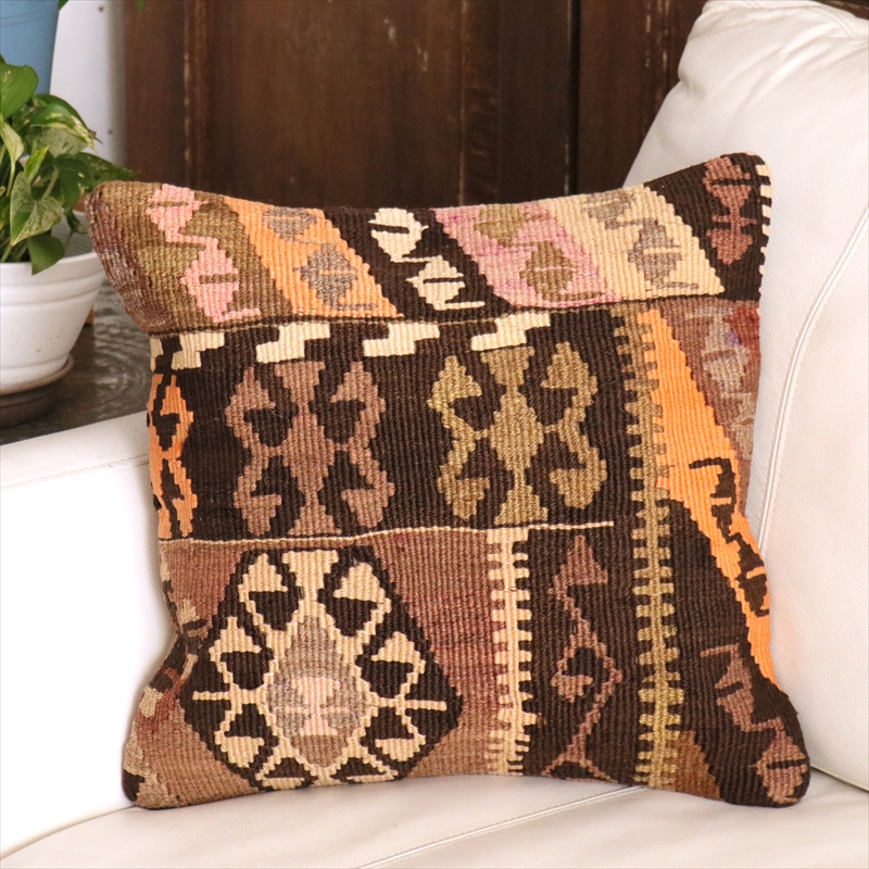 オールドキリム クッションカバー 40cm角 40×41cm カルス